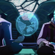 T'Challa and Yondu discussing Earth.